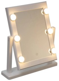 5five Simply Smart Stolové zrkadlo s LED osvetlením Chase, biele