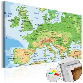 Artgeist Obraz na korku - Europe [Cork Map] Veľkosť: 120x80
