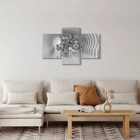 Obraz - Čiernobiele bubliny (90x60 cm)