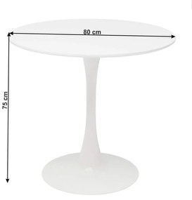 Kondela Jedálenský stôl, REVENTON, biela matná