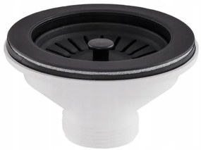 Gamma Gamma, náhradné sitko pre drezový sifón, priemer 90 mm, čierna matná, GMA-1SBKBP