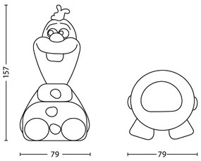 Philips 71768/08/16 -LED Otroška svetilka DISNEY FROZEN OLAF LED/0,3W/2xAAA snežak