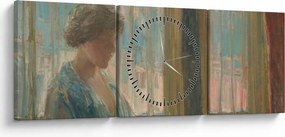 Obraz - Childe Hassam, The New York Window, reprodukcia (s hodinami) (90x30 cm)
