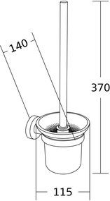 Mexen príslušenstvo, TIBER wc kefa, chróm, 7050550-00