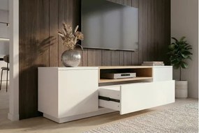 TV-skrinka 47810 Loft 160cm Biela/Prírodná Dub Dyha - Komfort-nábytok