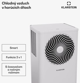 Klarstein Aero Ring 9K, Smart, klimatizácia, 9 000 BTU, mobilná a inteligentná, pre max. 31 m², hlasové ovládanie