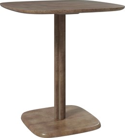 HOMCOM jedálenský stôl pre 4 osoby, moderný kuchynský stôl s dreveným vzhľadom, 70 x 70 cm, hnedý | Aosom