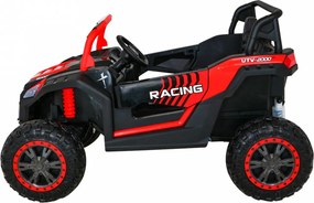 Ramiz ATV Závodná bugina pre 2 deti Červená + pohon 4x4 + diaľkové ovládanie + pomalý štart + MP3 LED