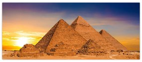 Obraz - Egyptské pyramídy (120x50 cm)