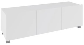 TV stolík CALABRINI 150, biela/biely lesk