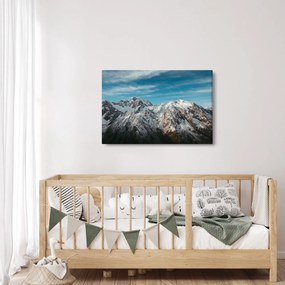 Obraz zasnežených vrcholkov, Fiordland (90x60 cm)