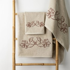 FROTÉ UTERÁK LILA SADA 1KS 30X50 CM, 1KS 50X90 CM, 1KS 70X140 CM BÉŽOVÁ