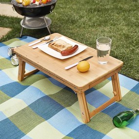 Bambusový stolík na laptop