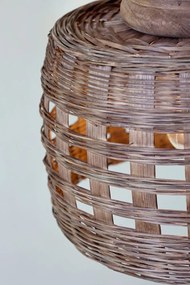Prírodné antik závesné svetlo lampa z prúteného ratanu - Ø 31*38cm/ E27/ 25W