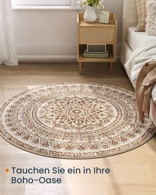 Koberec Boho-Stil béžový kruh