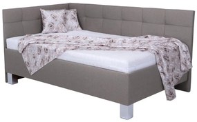 Čalúnená posteľ MARIA PETITE 120x200 cm s úložným priestorom, bez matraca, taupe
