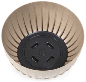 PLASTOVÝ KVETINÁČ STRIPPED ECO 16X30 CM ČIERNA