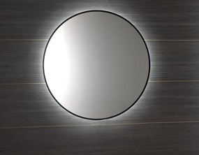 Sapho Sapho, SHARON LED podsvietené zrkadlo Ø 80c m, čierna matná (E28904CI), 31255CI
