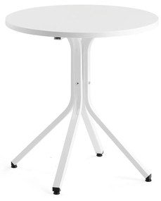 Stôl VARIOUS, Ø700x740 mm, biela, biela