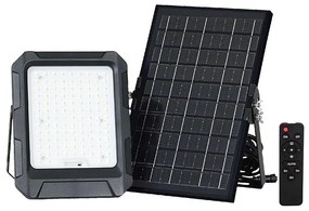 LED solárny reflektor 10W/3,7V IP65 4000K čierny + DO