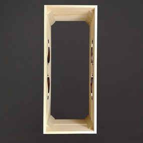 AMADEA Drevený obal na kvetináč s vtáčikmi, 52x21,5x17cm, český výrobok