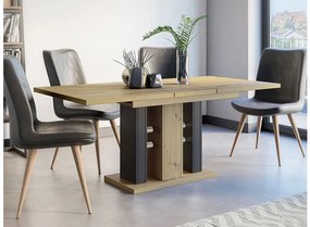 Rozkladací jedálenský stôl Direnes, Farby: artisan / čierna