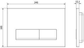 Mexen Fenix 12, splachovacie tlačidlo pre Mexen modul, čierna matná-chrómová, 601203