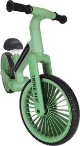 KIK Detský krosový bežecký bicykel Trike Fix Glow LED RGB zelený s EVA kolesami 12"