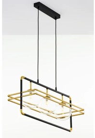 Jupiter 2030 - Luster na lanku FIORI 3xG9/10W/230V čierna/zlatá/číra