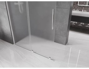 Mexen Velar, sprchová zástena s posuvnými dverami Walk-in 140 x 200 cm, 8mm sklo námraza, chrómová, 871-140-000-33-01