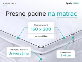 Dvojvrstvový chránič matraca - TOPPER 160x200 cm