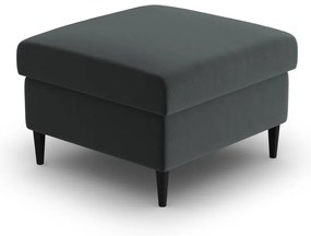 Tmavosivá zamatová podnožka Kyoto – Cosmopolitan Design