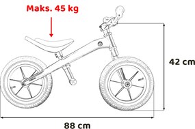 Detský cross-country bicykel BMW Rastar + Eko koža + Nastavenie sedla + Nafukovacie pneumatiky + Lakovaný rám