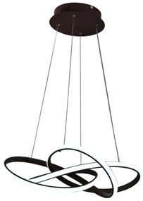 LED Stmievateľný luster na lanku LED/65W/230V 3000-6500K hnedá + diaľkové ovládanie