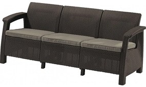 Deokork Záhradná ratanová pohovka CORFU LOVE SEAT MAX (hnedá)
