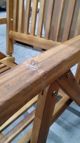 ATLAN - drevené polohovacie záhradné kreslo - 2. KVALITA