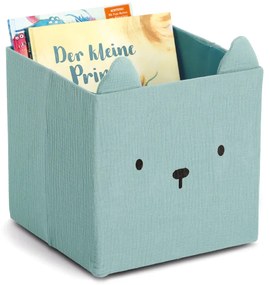 Zeller Present Úložné boxy na hračky, štvorcový tvar MUŠELÍN, mätová, 28x28x28