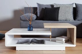 Konferenčný stolík Concept 100cm biela + dub