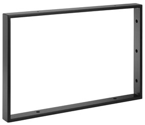 Čierna oceľová podpera pracovnej dosky 49x4 cm – Sapho