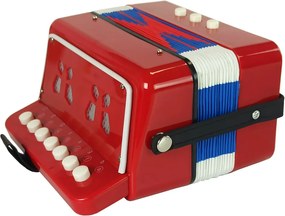 LEAN Toys Akordeónový nástroj pre malého hudobníka Červená