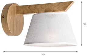 Brilagi - LED  Nástenné svietidlo ANTHONY 1xE14/40W/230V dub/biela