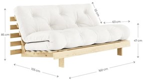 Béžová ľanová rozkladacia pohovka 160 cm Roots - Karup Design