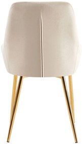 Sada 2 ks jedálenskej stoličky Elmira zamat - krémová