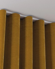 Zaves s riasením WAVE farba produktu žltá látka lesklá, zamatová