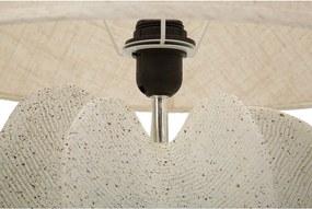 Krémovobiela stolová lampa s textilným tienidlom (výška 63 cm) Ester – Mauro Ferretti