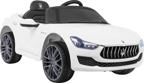 Ramiz Maserati Ghibli batéria pre deti Biela + diaľkové ovládanie