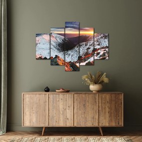 Obraz - Zimná horská panoráma (150x105 cm)