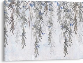 Obraz - Vŕbové vetvičky s motýľmi (70x50 cm)