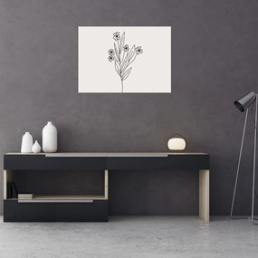 Sklenený obraz - Lúčny kvet N⁰1 (70x50 cm)