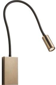 Redo 01-4475 - LED flexibilná lampička WALLIE LED/3W/230V USB CRI 90 bronzová